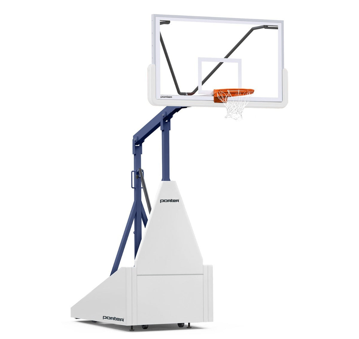 Porter Athletic 735 Competition Portable Backstop White, Navy Blue, No Graphics