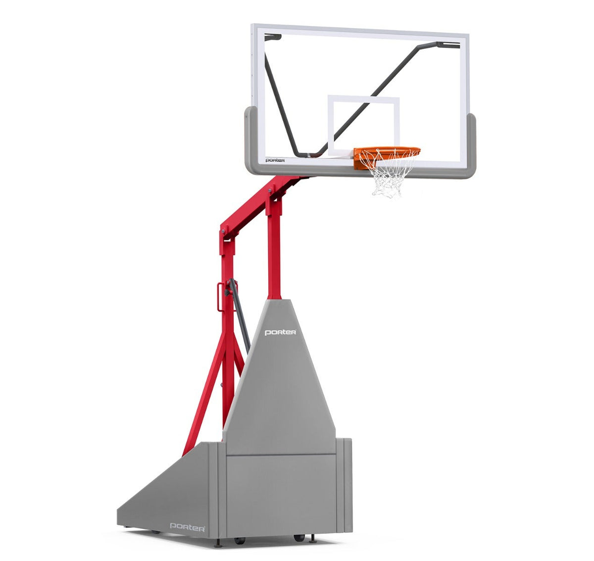 Porter Athletic 735 Competition Portable Backstop Gray, Red, No Graphics