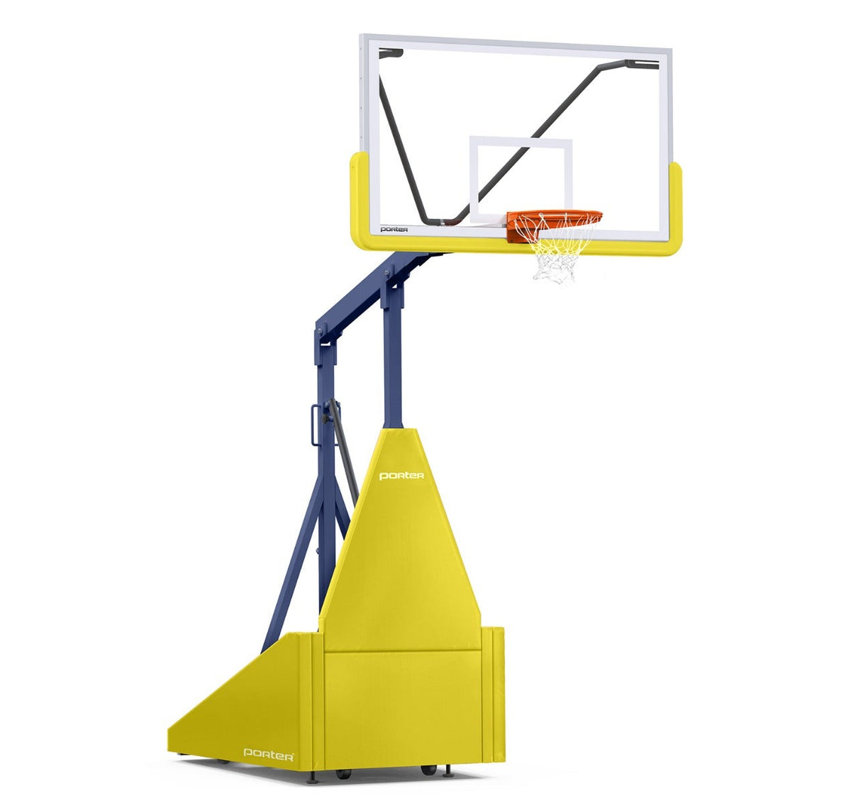 Porter Athletic 735 Competition Portable Backstop Yellow Gold, Navy Blue, No Graphics