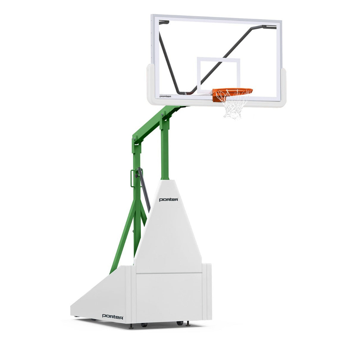 Porter Athletic 735 Competition Portable Backstop White, Kelly Green, No Graphics