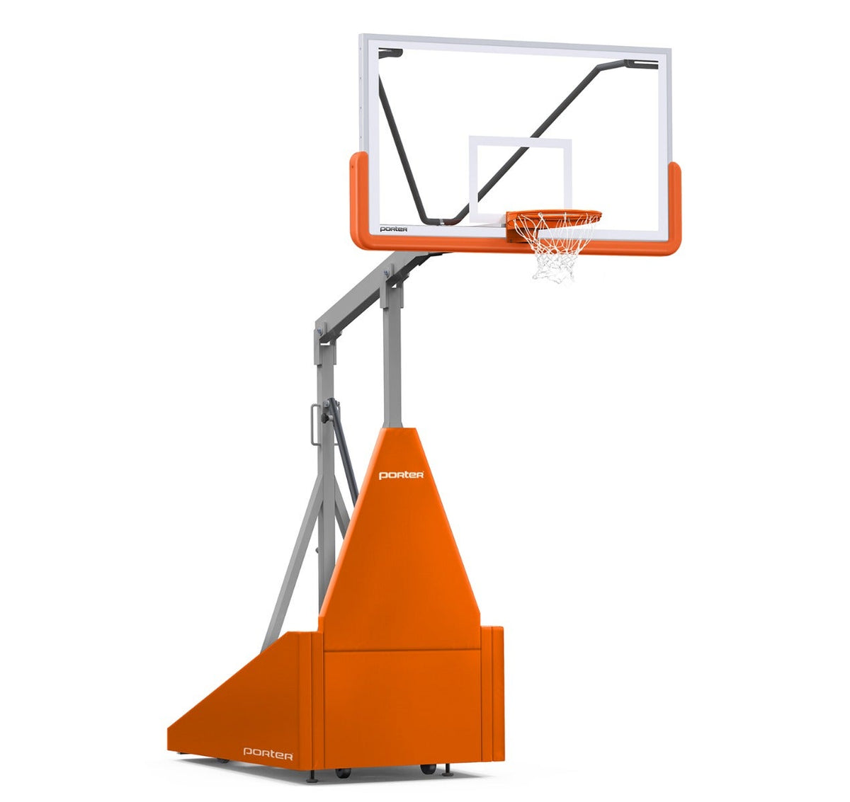 Porter Athletic 735 Competition Portable Backstop Orange, Gray, No Graphics