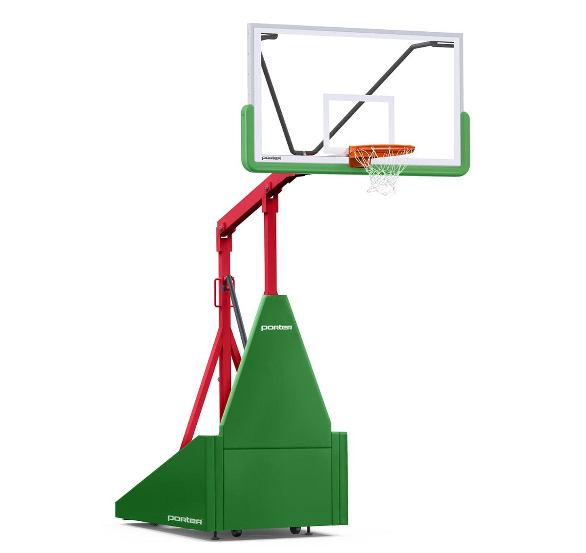 Porter Athletic 735 Competition Portable Backstop Kelly Green, Red, No Graphics