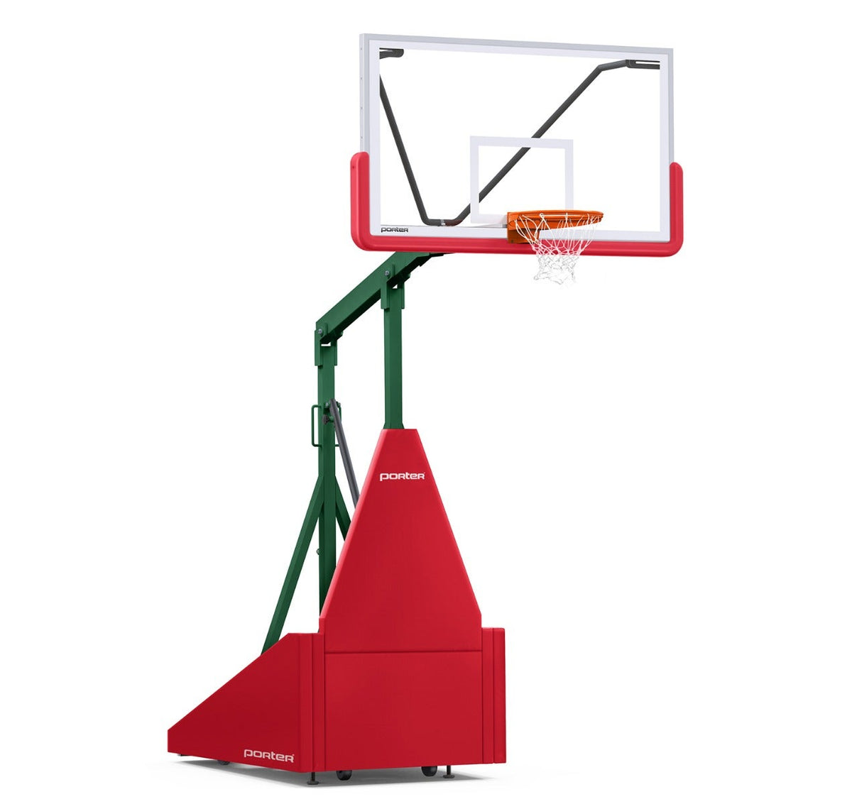 Porter Athletic 735 Competition Portable Backstop Red, Dark Green, No Graphics
