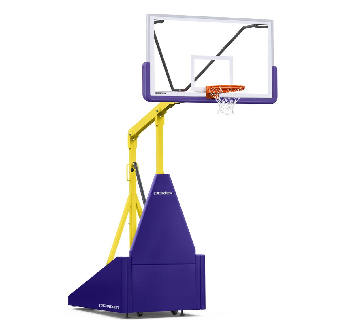 Porter Athletic 735 Competition Portable Backstop Purple, Yellow Gold, No Graphics