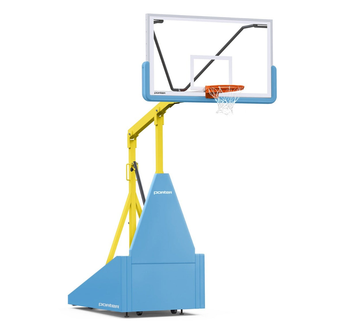 Porter Athletic 735 Competition Portable Backstop Light Blue, Yellow Gold, No Graphics