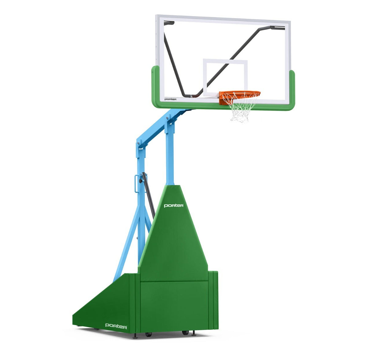 Porter Athletic 735 Competition Portable Backstop Kelly Green, Light Blue, No Graphics