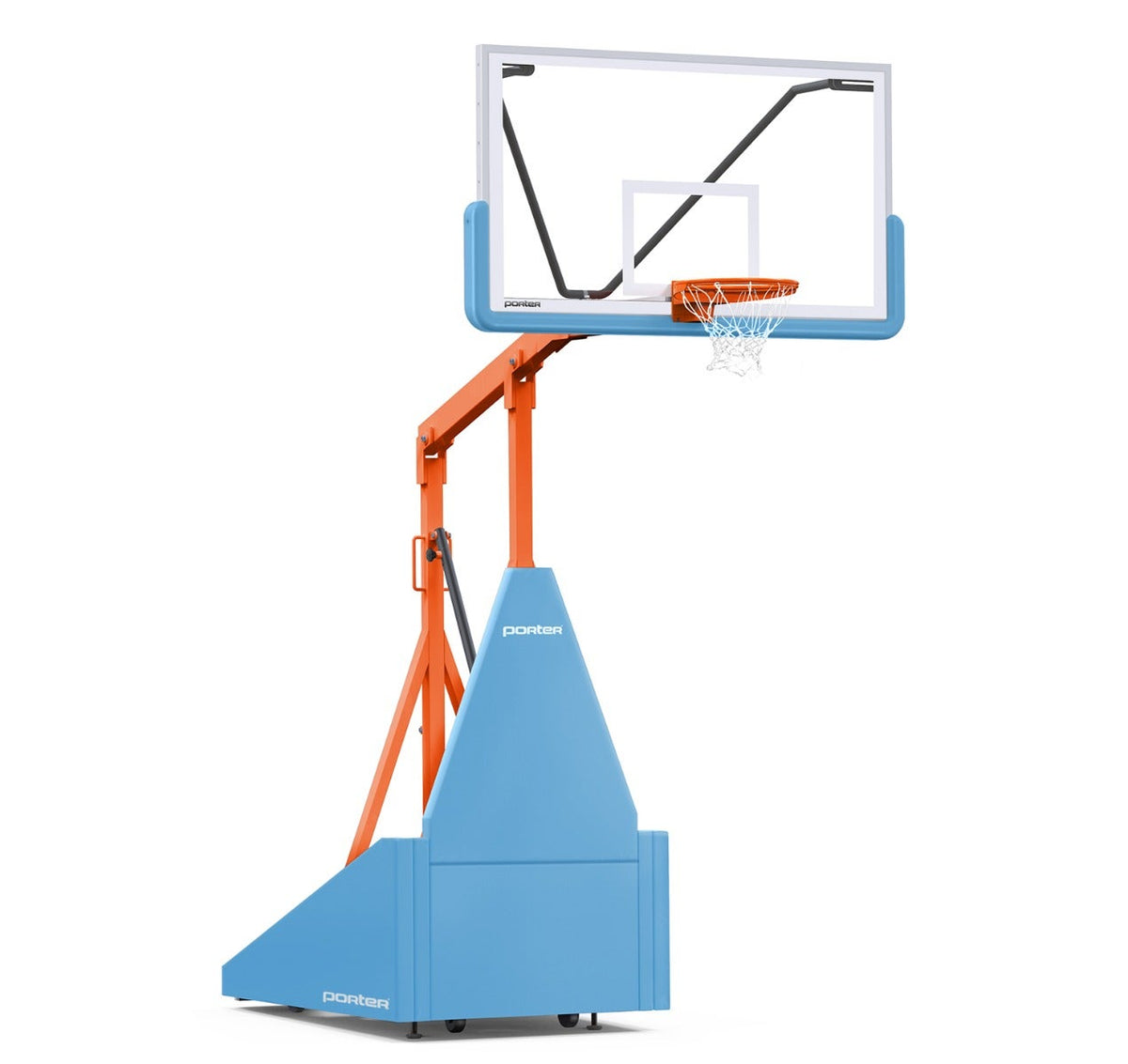 Porter Athletic 735 Competition Portable Backstop Light Blue, Orange, No Graphics