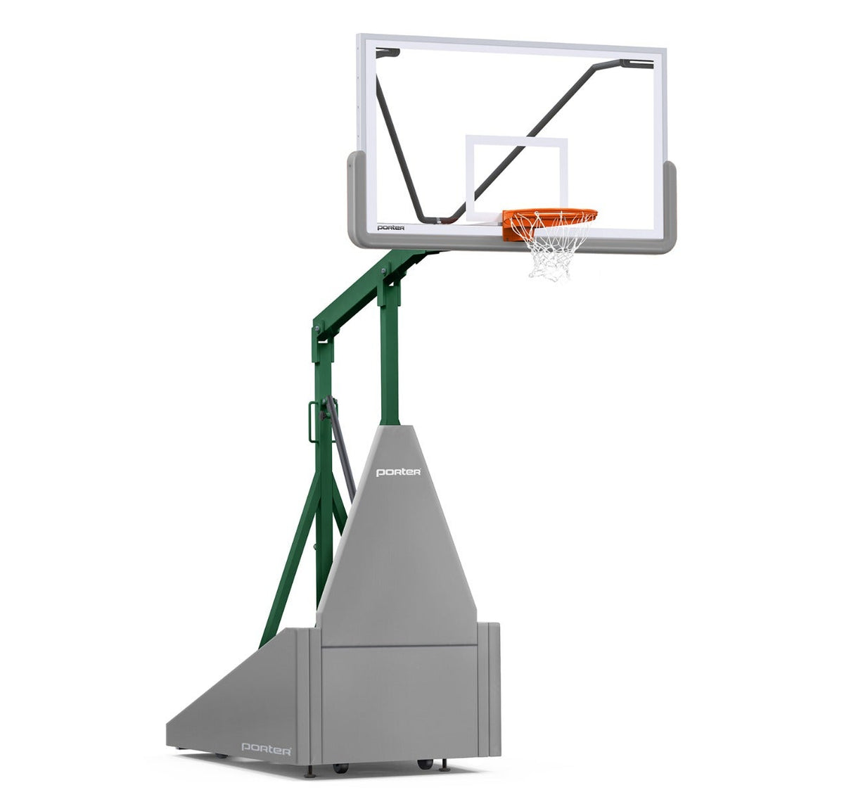 Porter Athletic 735 Competition Portable Backstop Gray, Dark Green, No Graphics