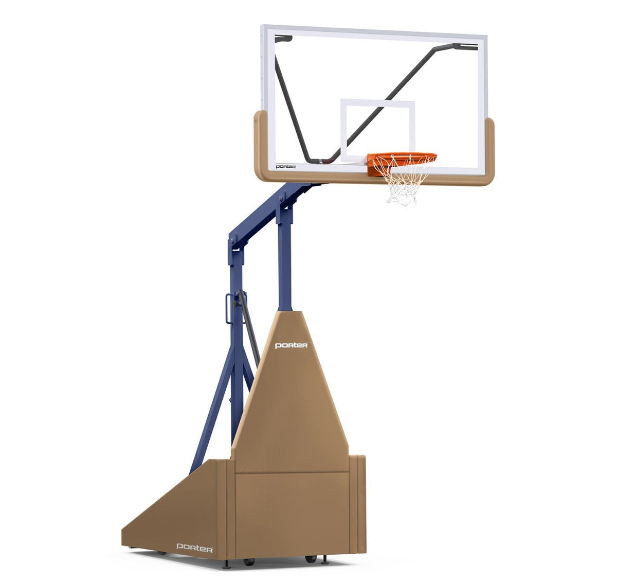 Porter Athletic 735 Competition Portable Backstop Tan, Navy Blue, No Graphics