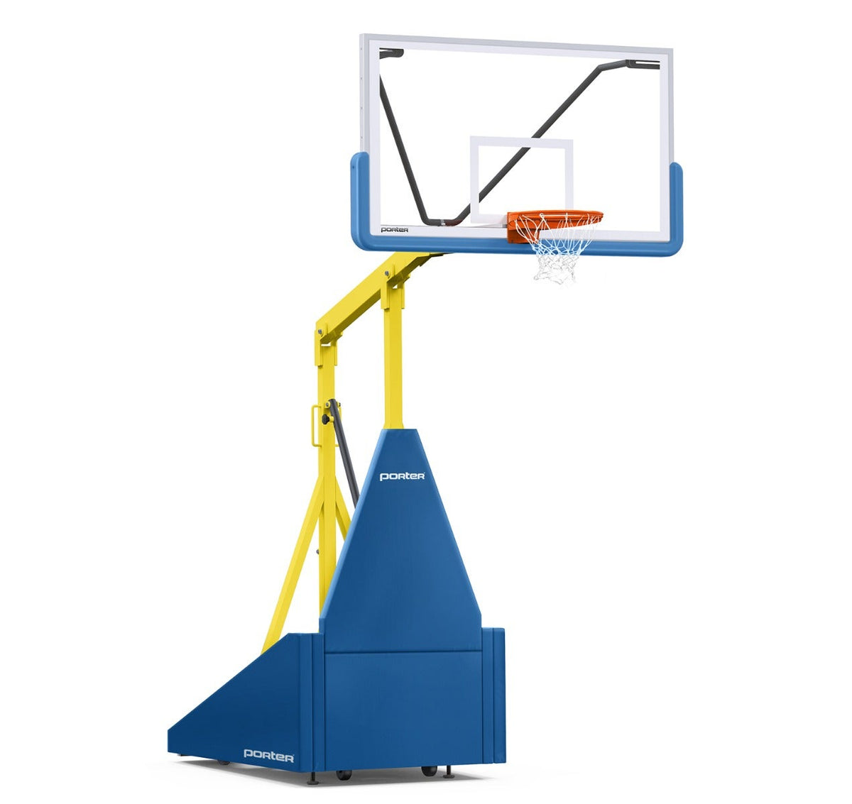 Porter Athletic 735 Competition Portable Backstop Royal Blue, Yellow Gold, No Graphics