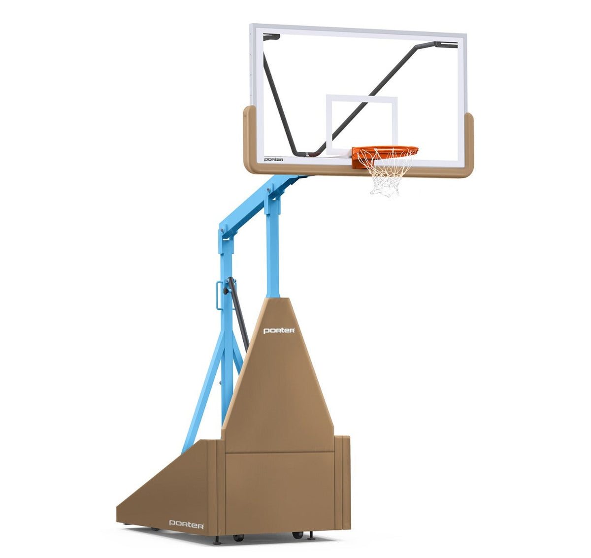 Porter Athletic 735 Competition Portable Backstop Tan, Light Blue, No Graphics