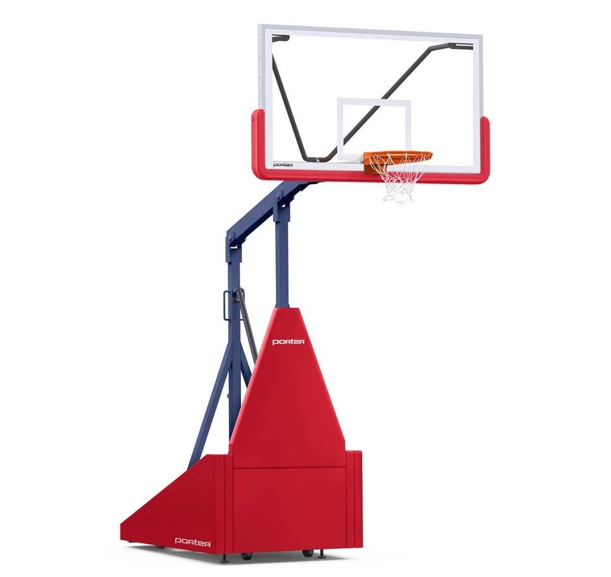 Porter Athletic 735 Competition Portable Backstop Red, Navy Blue, No Graphics