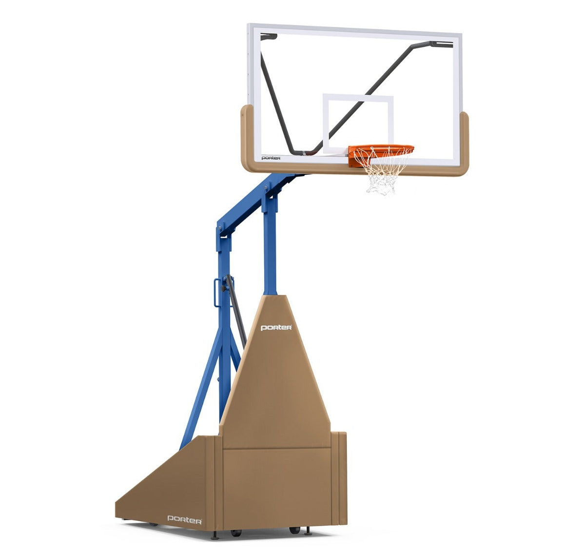 Porter Athletic 735 Competition Portable Backstop Tan, Royal Blue, No Graphics