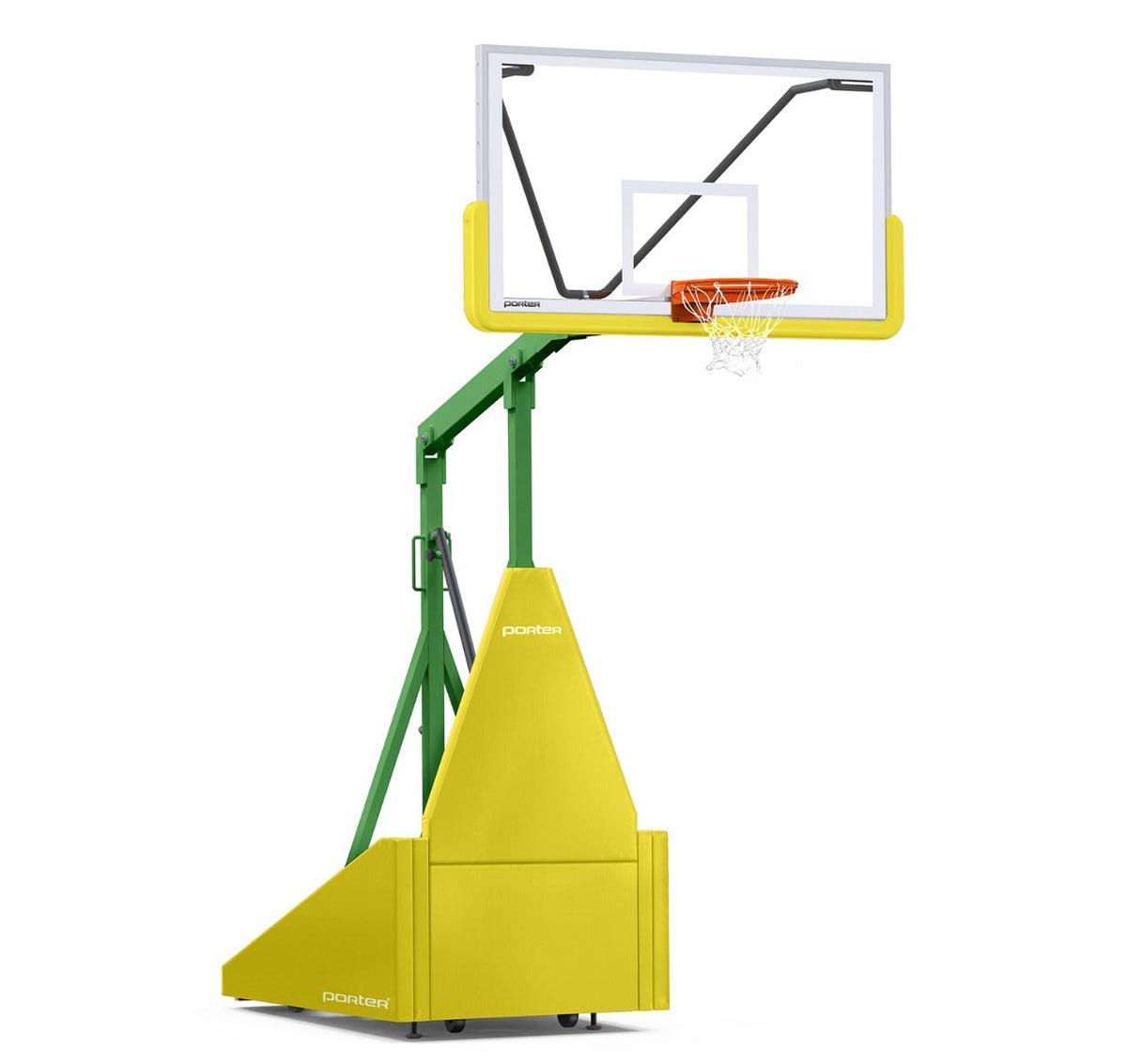 Porter Athletic 735 Competition Portable Backstop Yellow Gold, Kelly Green, No Graphics