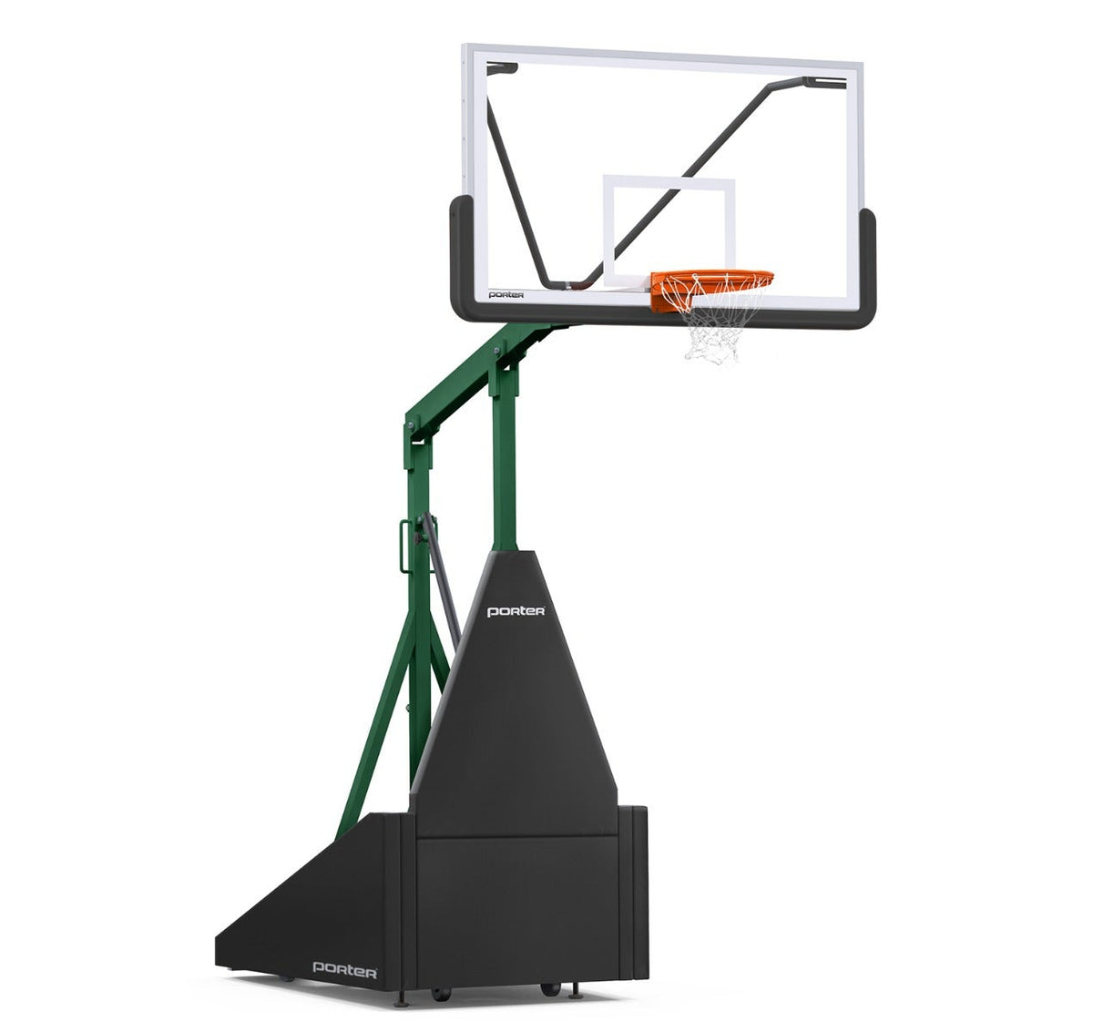 Porter Athletic 735 Competition Portable Backstop Black, Dark Green, No Graphics