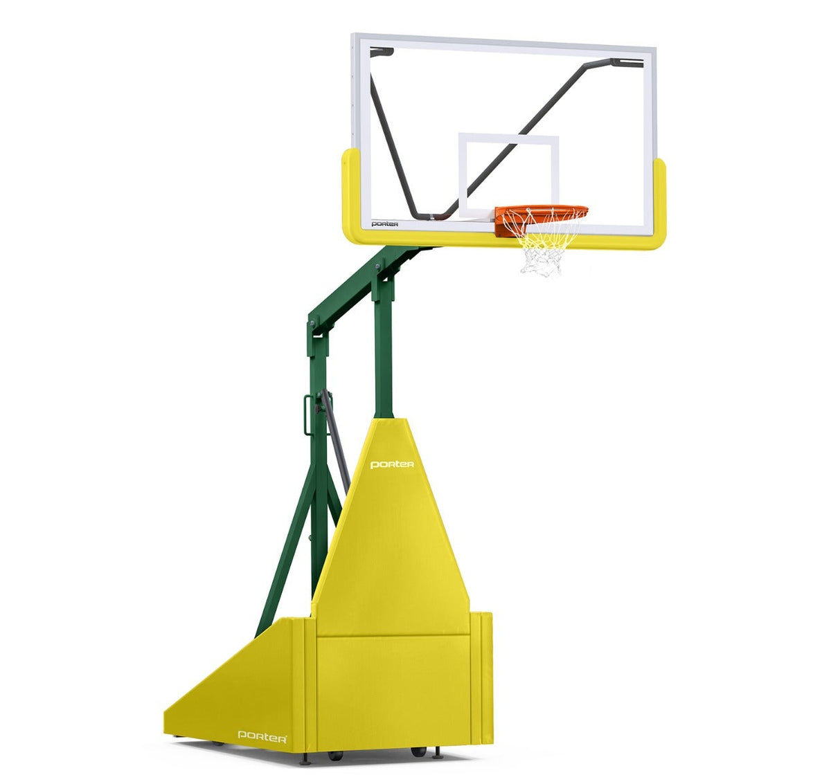 Porter Athletic 735 Competition Portable Backstop Yellow Gold, Dark Green, No Graphics