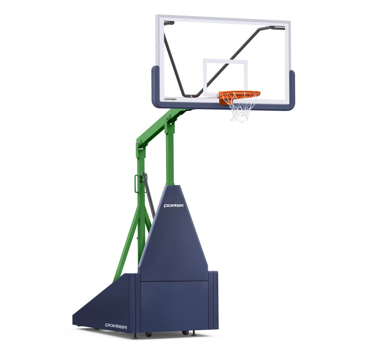 Porter Athletic 735 Competition Portable Backstop Navy Blue, Kelly Green, No Graphics