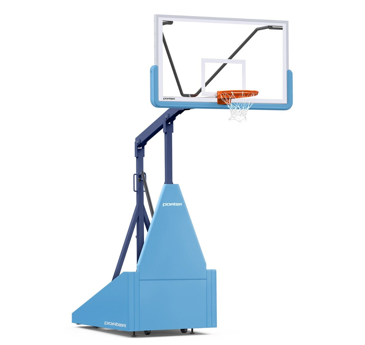 Porter Athletic 735 Competition Portable Backstop Light Blue, Navy Blue, No Graphics