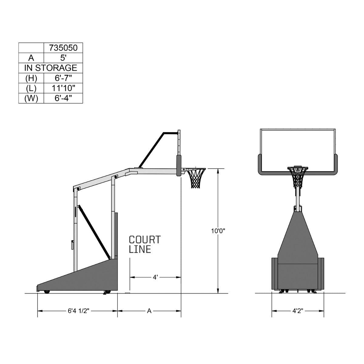 Porter Athletic 735 Competition Portable Backstop Product image 5
