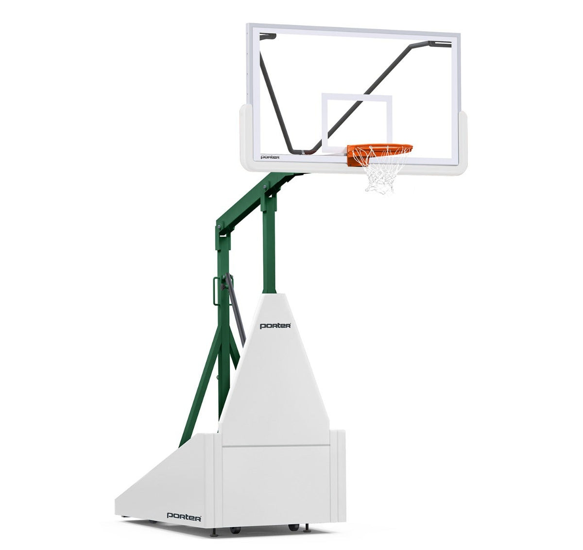 Porter Athletic 735 Competition Portable Backstop White, Dark Green, No Graphics