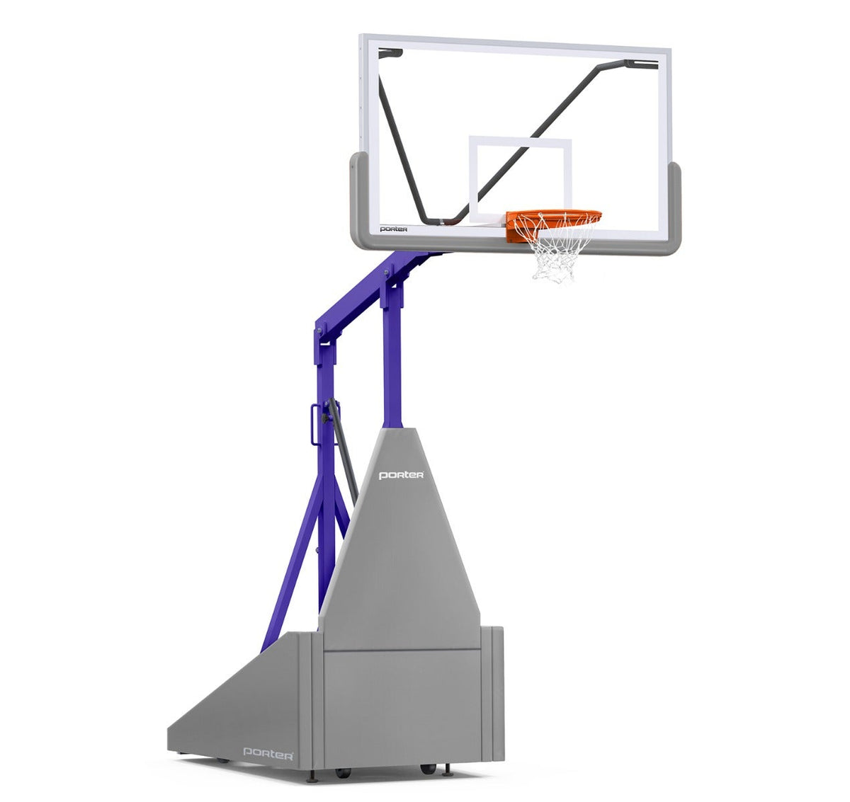 Porter Athletic 735 Competition Portable Backstop Gray, Purple, No Graphics