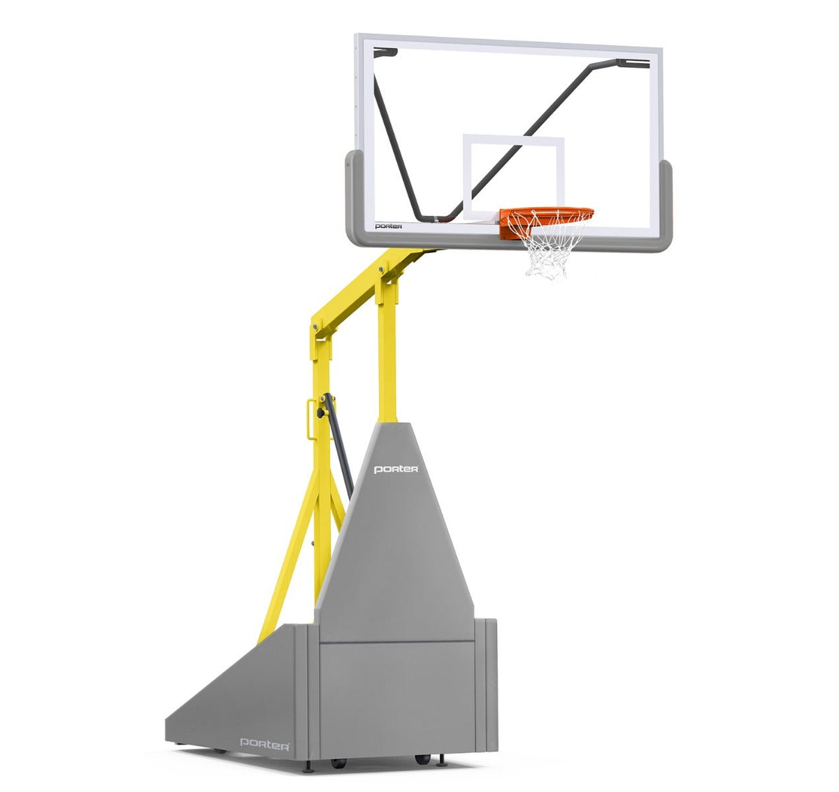 Porter Athletic 735 Competition Portable Backstop Gray, Yellow Gold, No Graphics