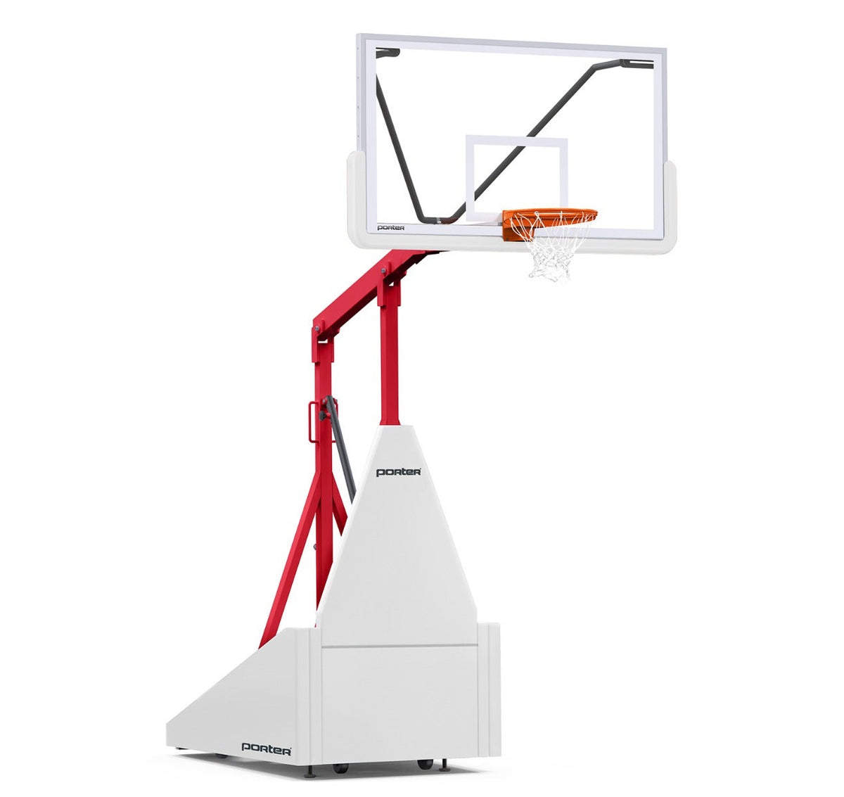 Porter Athletic 735 Competition Portable Backstop White, Red, No Graphics