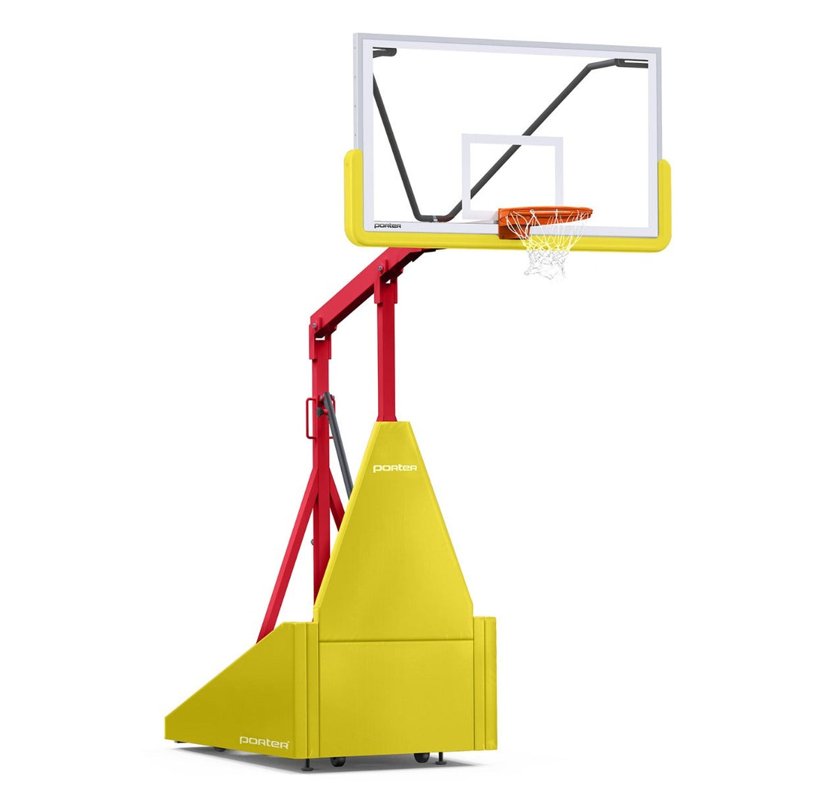 Porter Athletic 735 Competition Portable Backstop Yellow Gold, Red, No Graphics