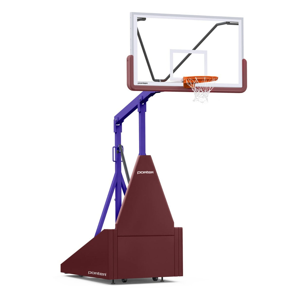 Porter Athletic 735 Competition Portable Backstop Maroon, Purple, No Graphics