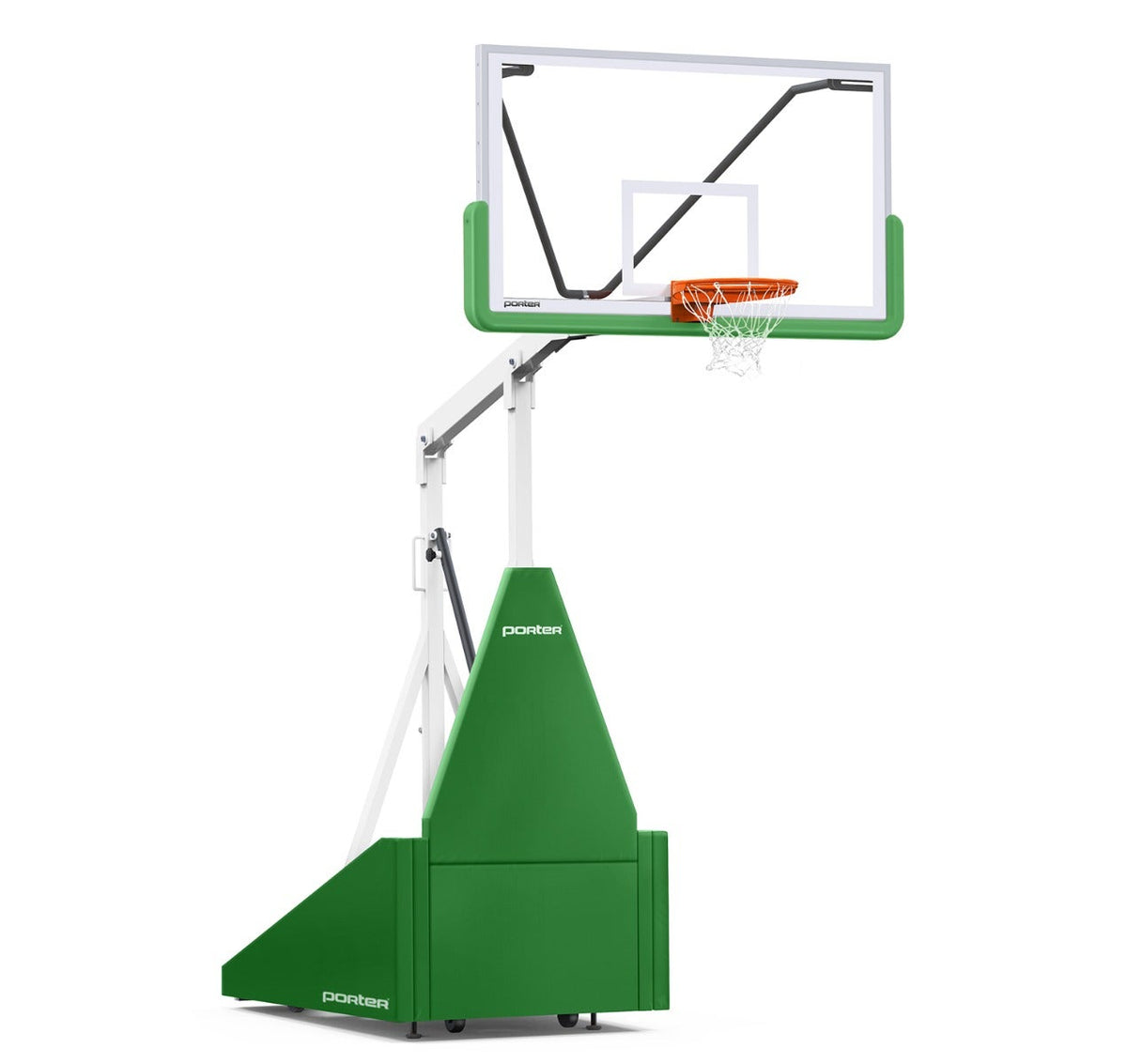 Porter Athletic 735 Competition Portable Backstop Kelly Green, White, No Graphics