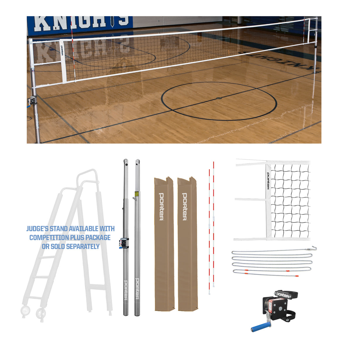 Porter Athletic Powr Line Vb Competition Package 3" diameter, Tan, No Graphics