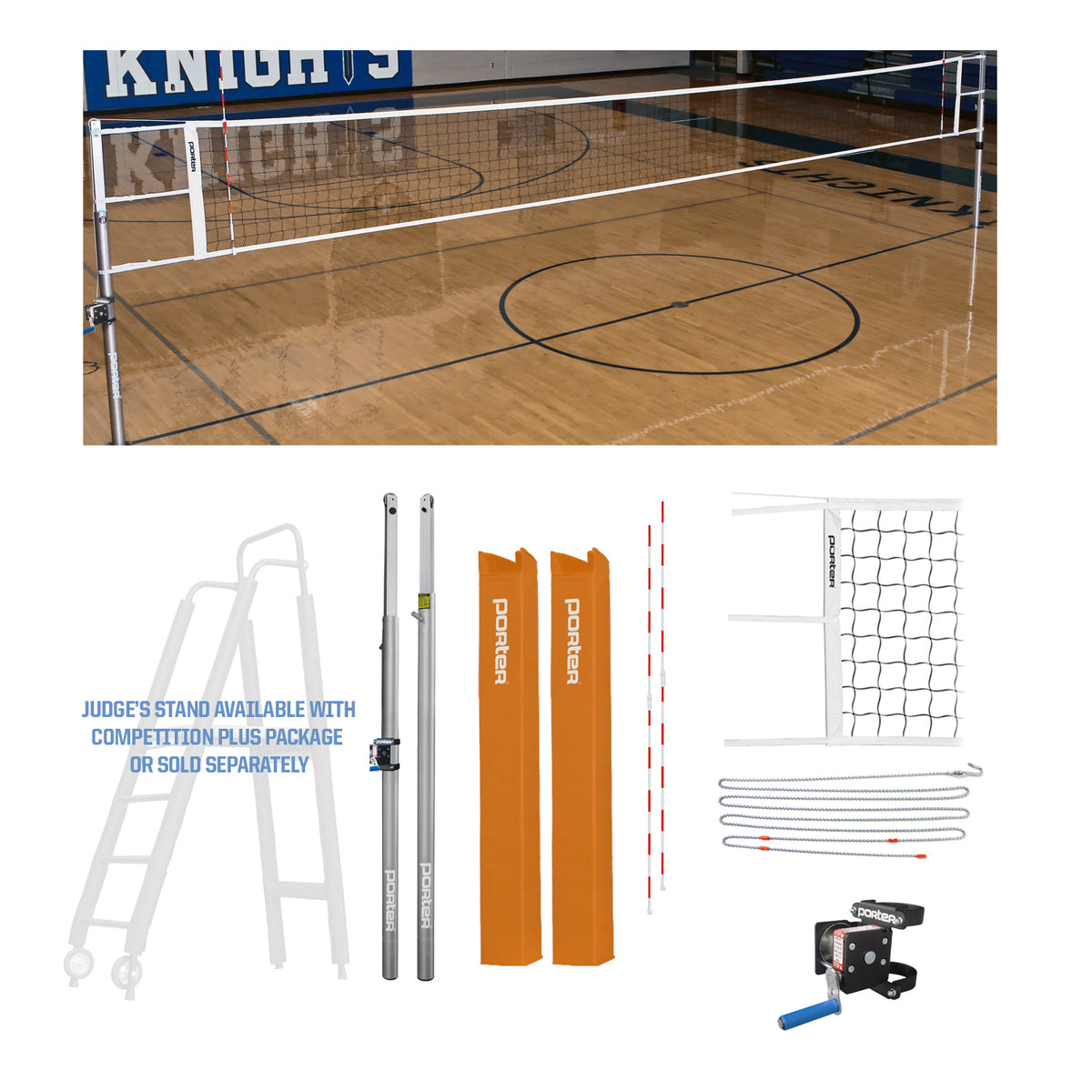 Porter Athletic Powr Line Vb Competition Package 3" diameter, Orange, No Graphics