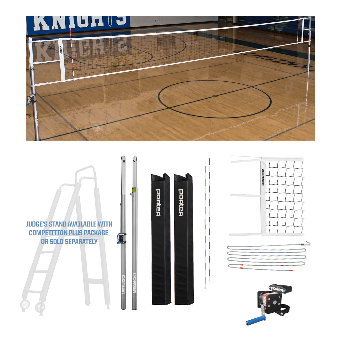 Porter Athletic Powr Line Vb Competition Package 3" diameter, Black, Graphics
