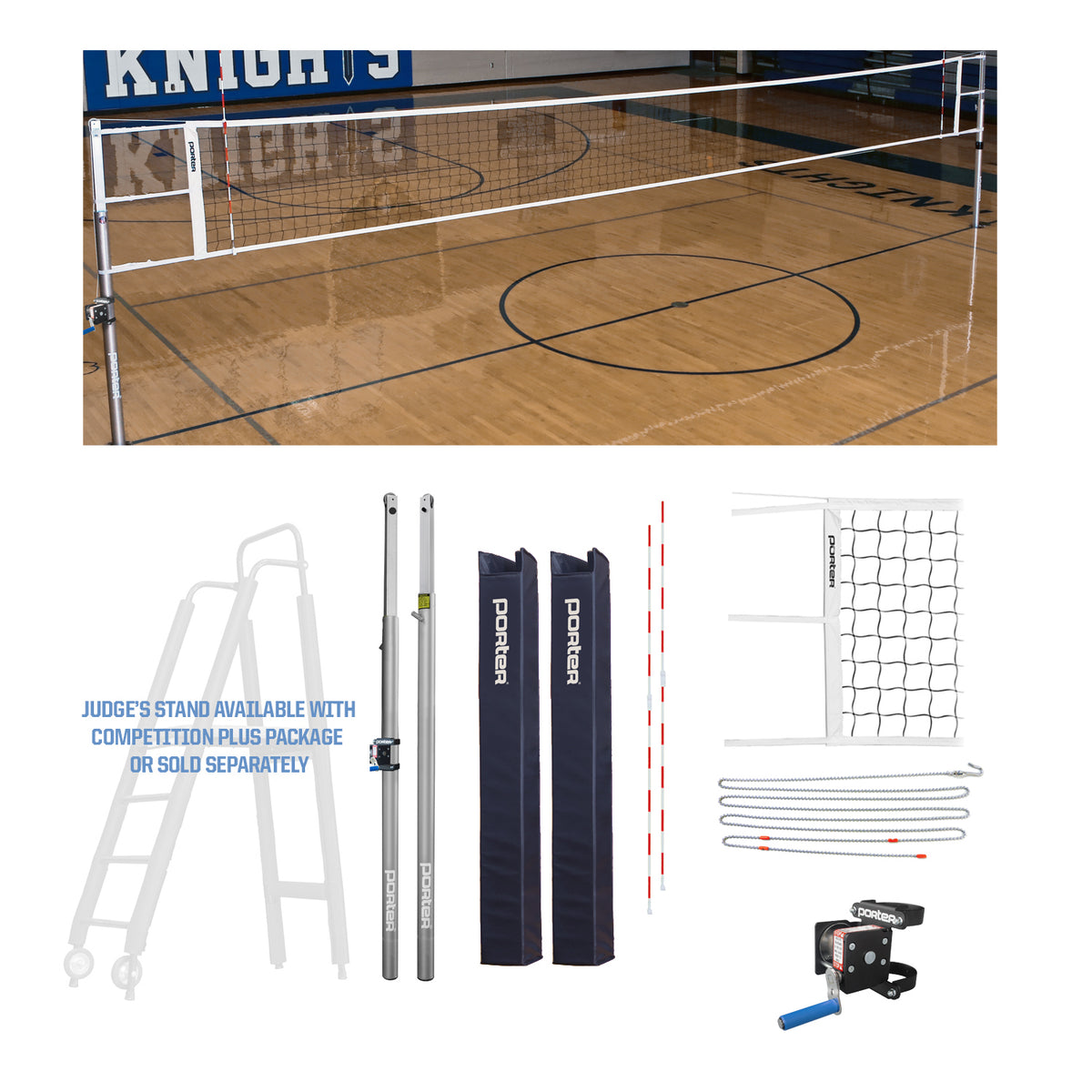 Porter Athletic Powr Line Vb Competition Package 3" diameter, Navy Blue, No Graphics
