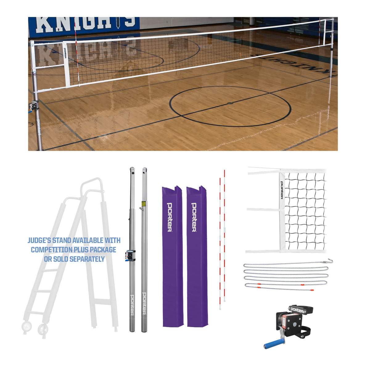 Porter Athletic Powr Line Vb Competition Package 3" diameter, Purple, No Graphics