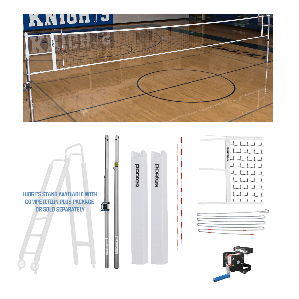 Porter Athletic Powr Line Vb Competition Package 3" diameter, White, Graphics