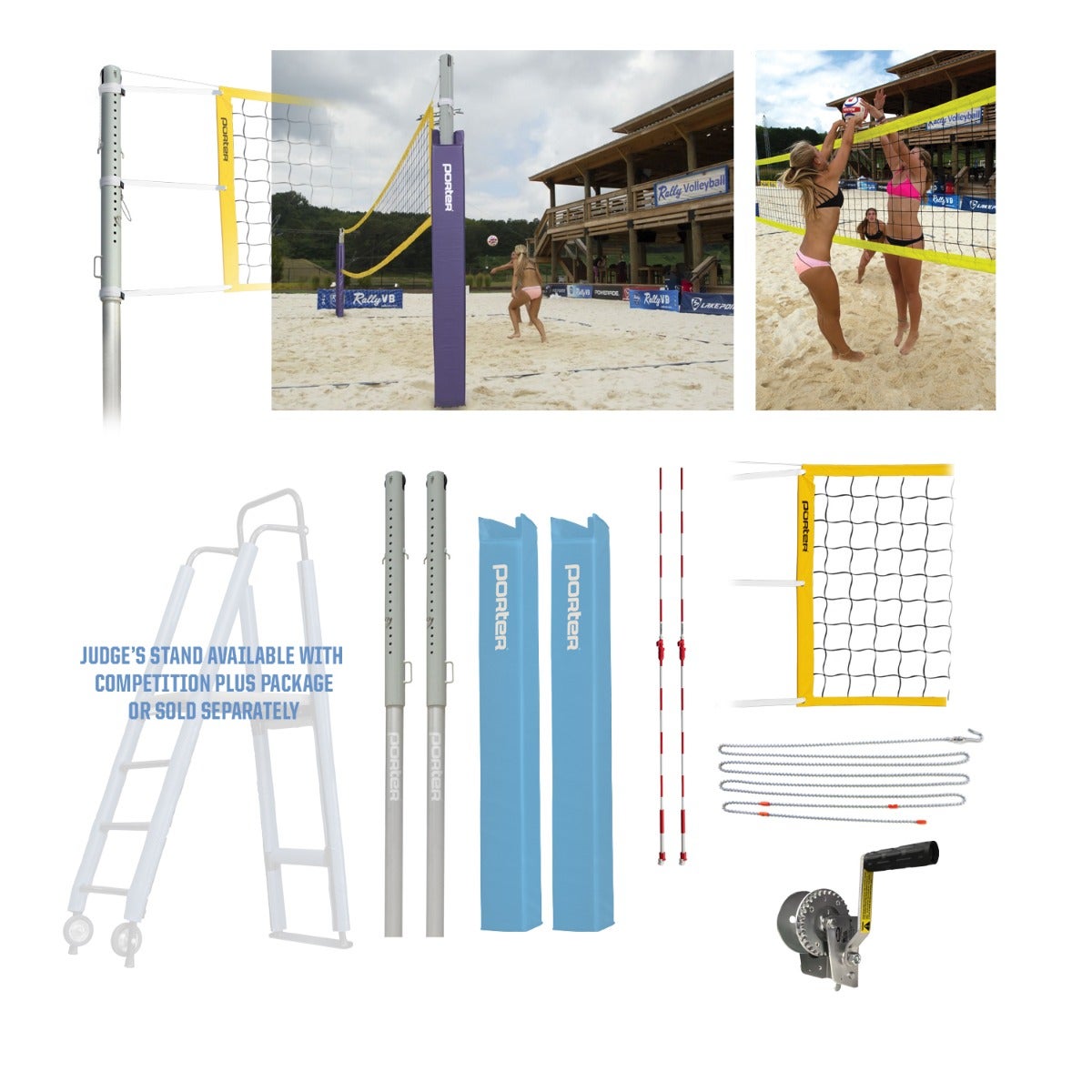 Porter Athletic Powr Sand Vb Competition Package Light Blue, Graphics