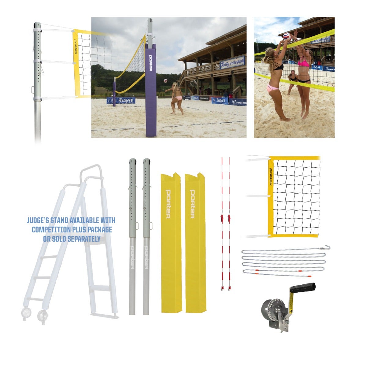 Porter Athletic Powr Sand Vb Competition Package Yellow Gold, Graphics