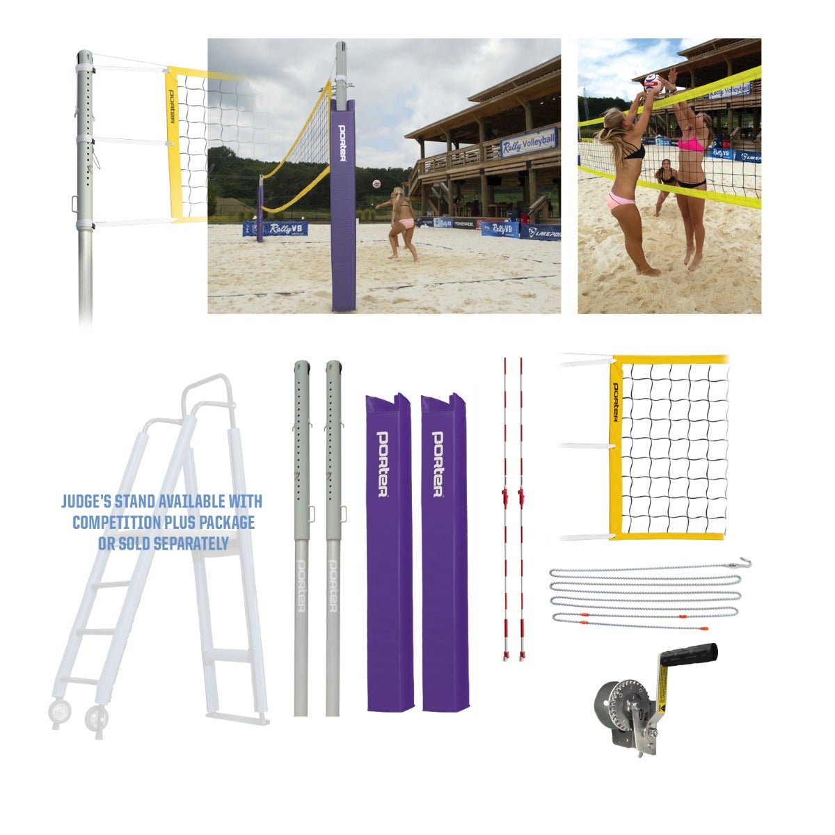 Porter Athletic Powr Sand Vb Competition Package Purple, Graphics