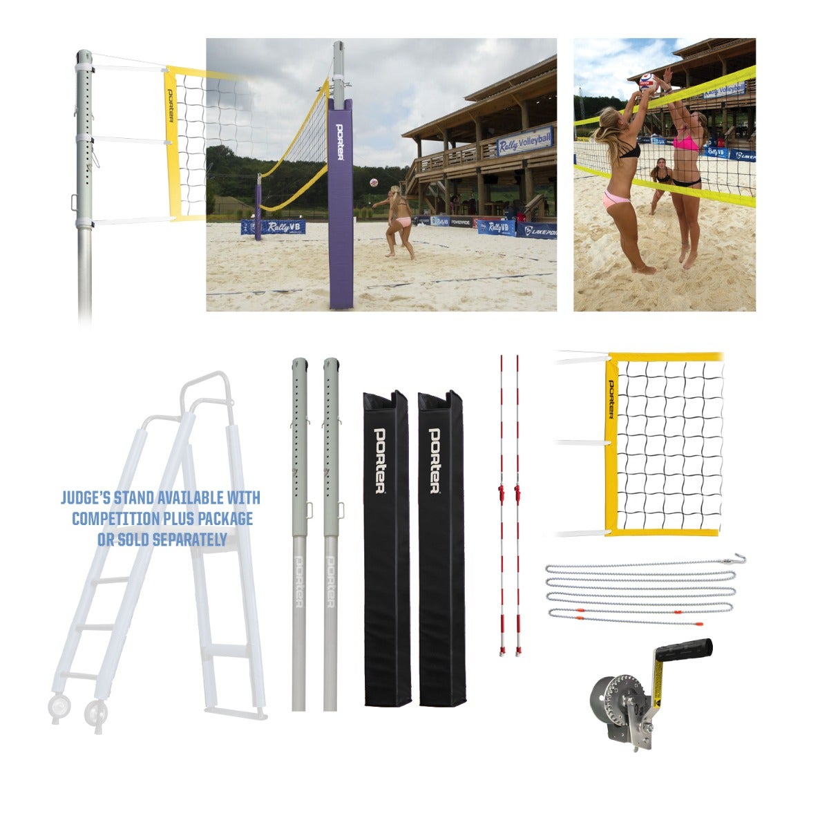 Porter Athletic Powr Sand Vb Competition Package Black, No Graphics