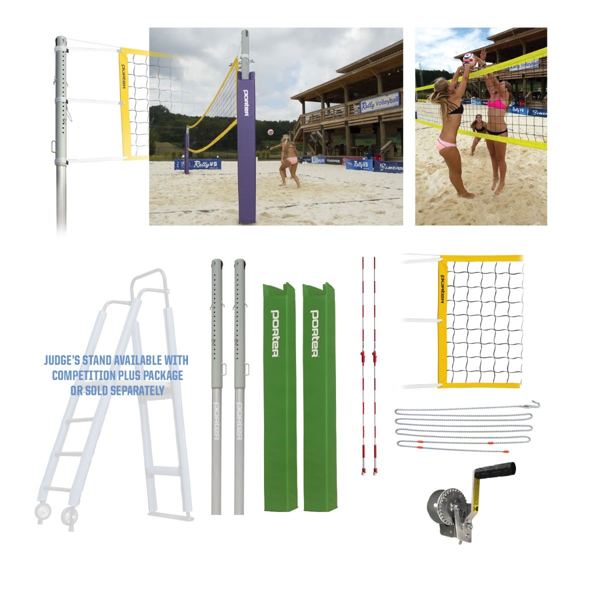 Porter Athletic Powr Sand Vb Competition Package Kelly Green, No Graphics