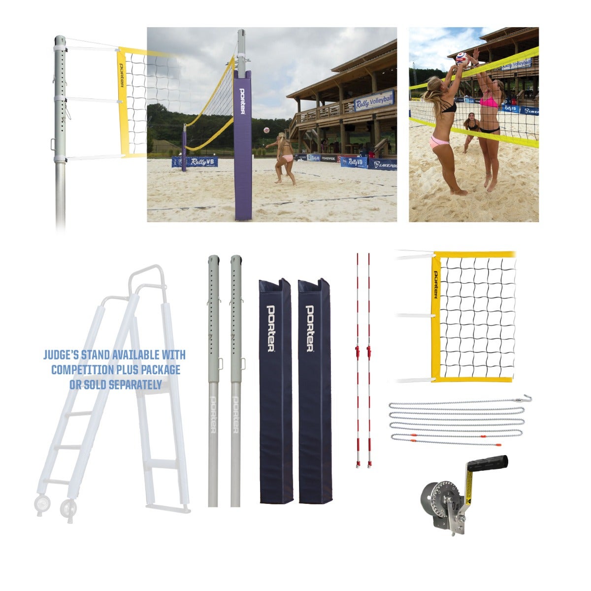 Porter Athletic Powr Sand Vb Competition Package Navy Blue, Graphics