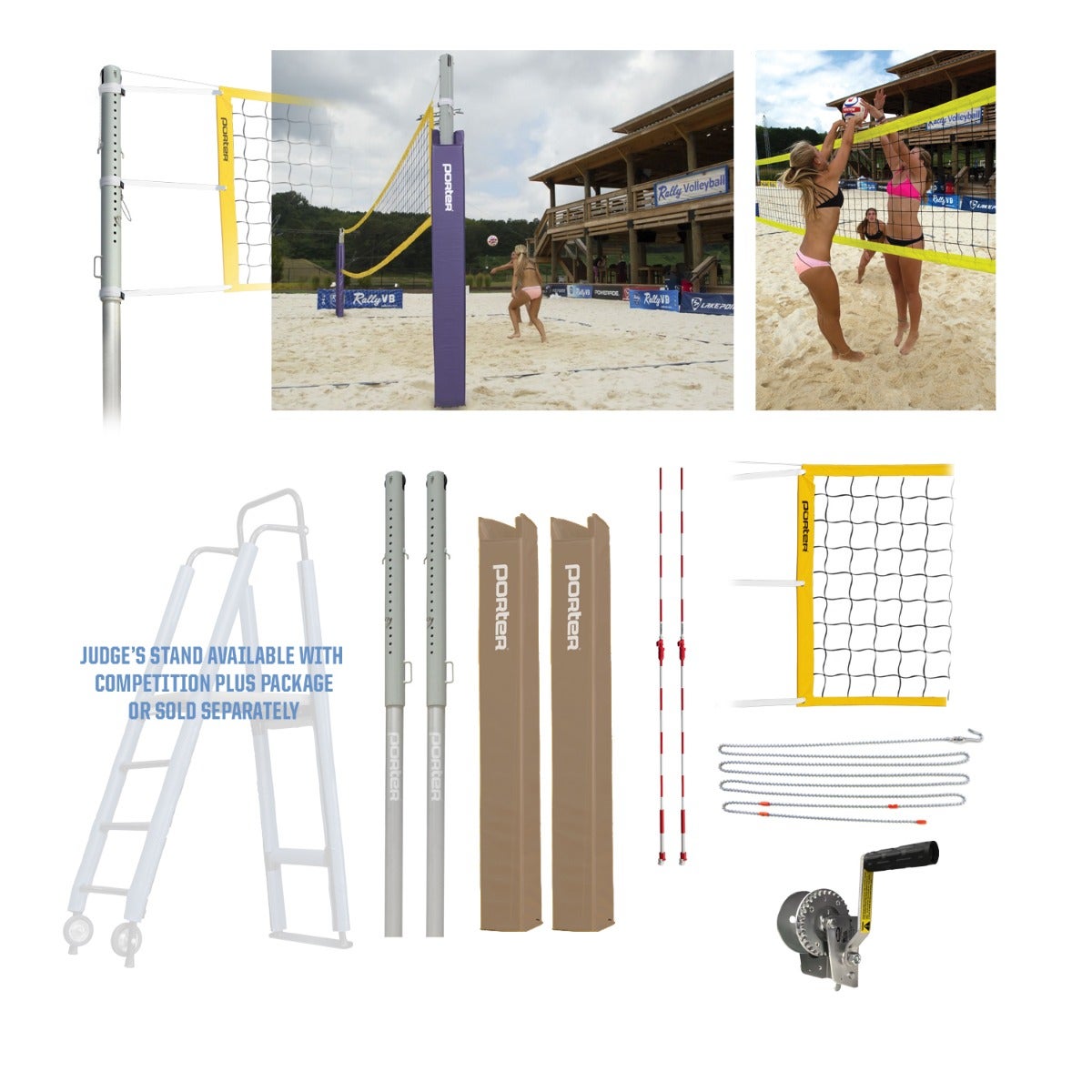Porter Athletic Powr Sand Vb Competition Package Tan, Graphics
