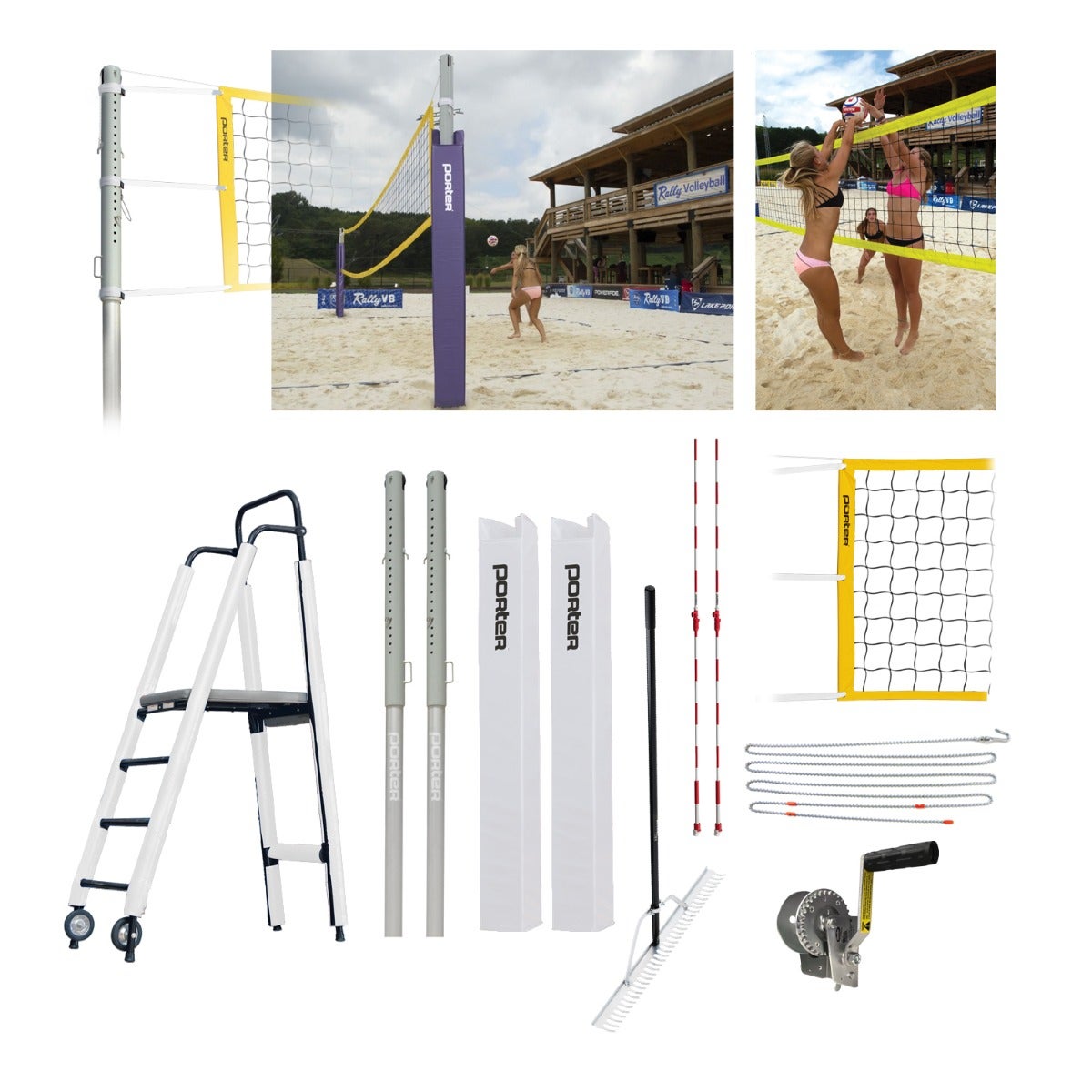 Porter Athletic Powr Sand Vb Competition Plus Package White, Graphics
