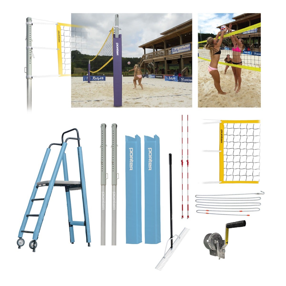 Porter Athletic Powr Sand Vb Competition Plus Package Light Blue, Graphics