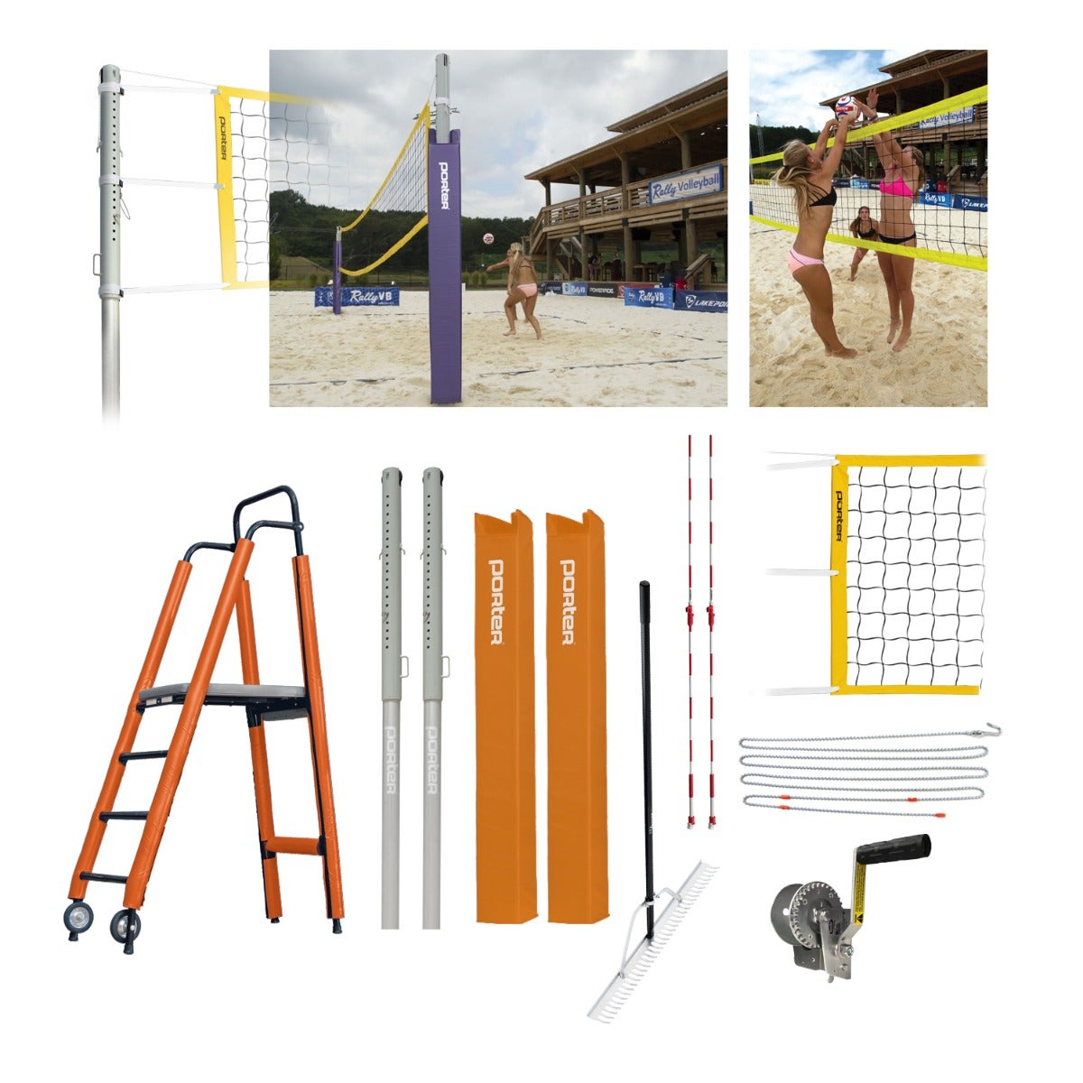 Porter Athletic Powr Sand Vb Competition Plus Package Orange, Graphics