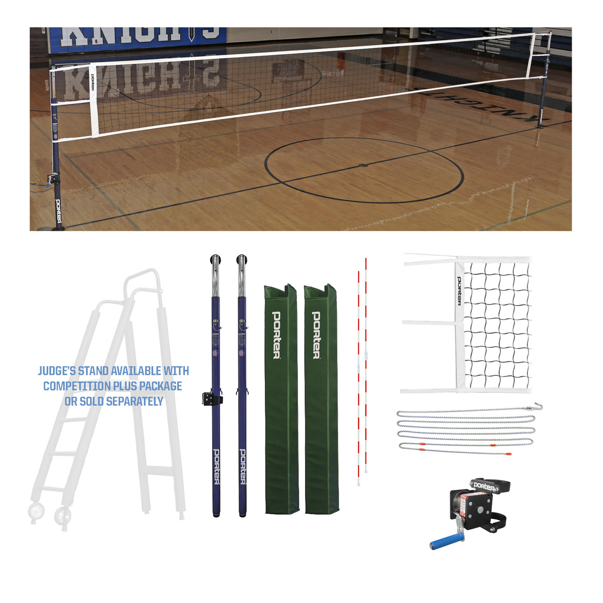 Porter Athletic Powr Steel Vb Competition Package Dark Green, No Graphics