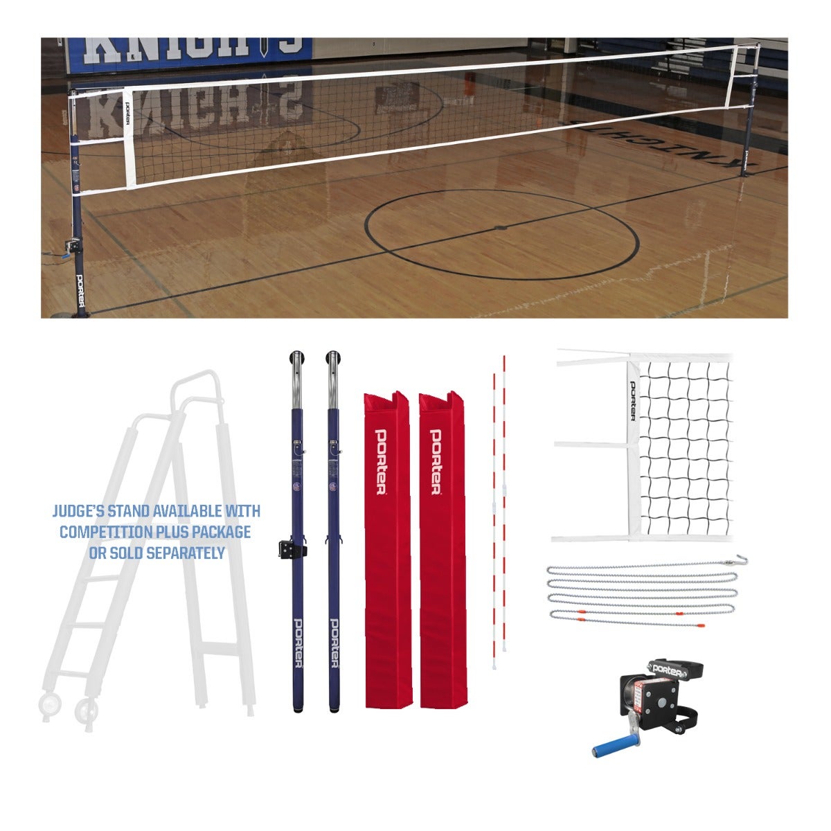 Porter Athletic Powr Steel Vb Competition Package Royal Blue, Graphics