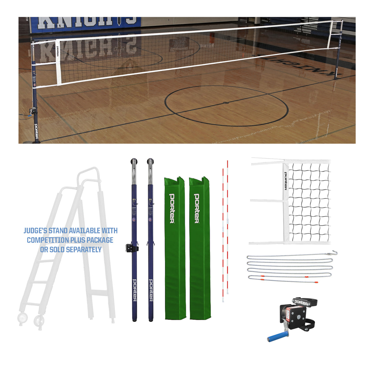 Porter Athletic Powr Steel Vb Competition Package Kelly Green, Graphics