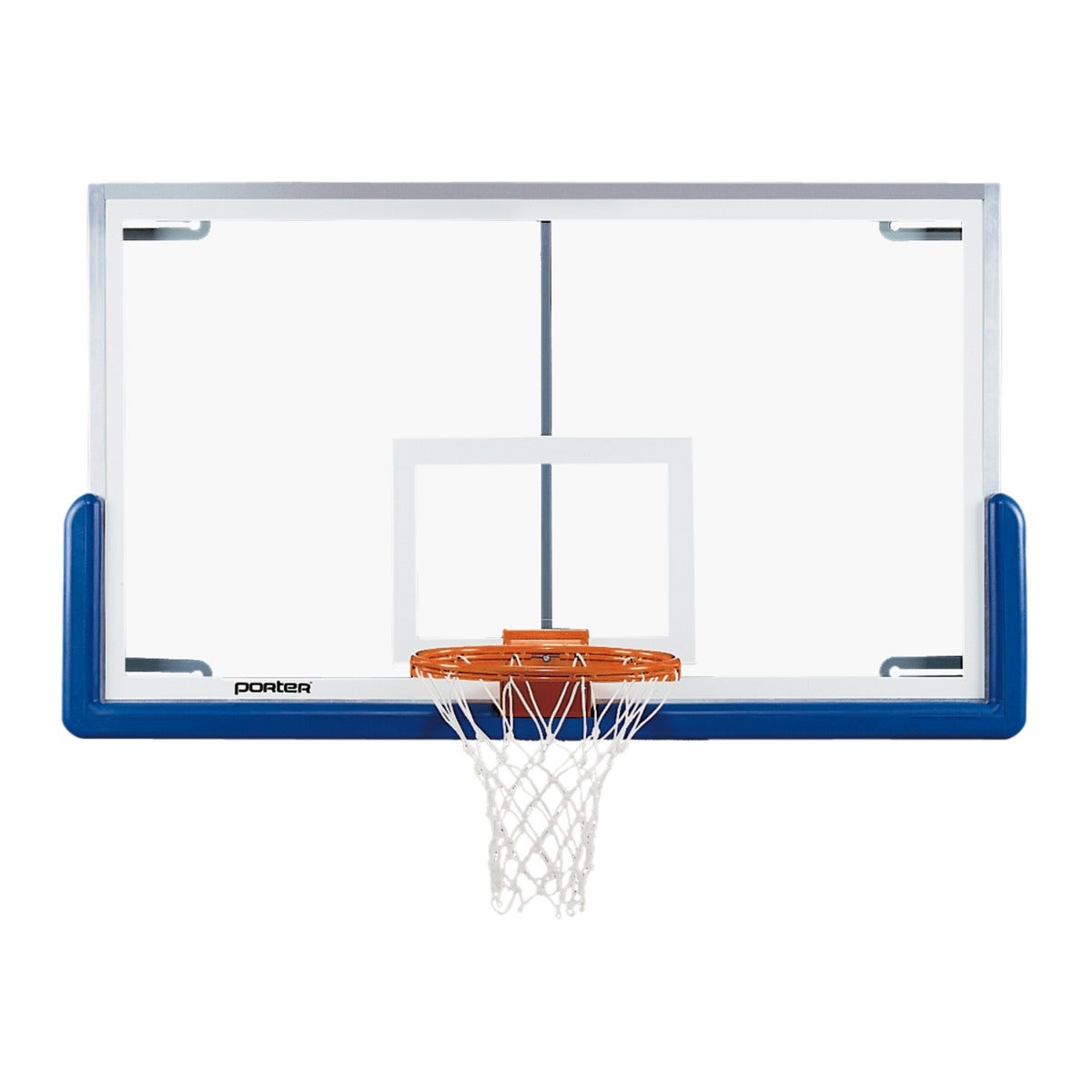Porter Athletic Pro Strut Glass Backboard Backboard padding is not included but is recommended for player safety
